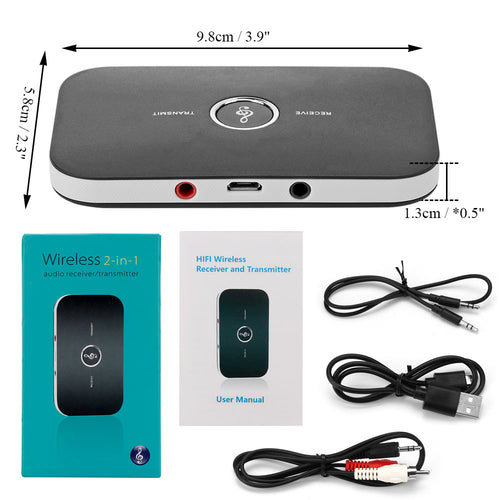 Premium 2-in-1 Bluetooth Audio Hub (Transmitter + Receiver, Toslink-Ready)